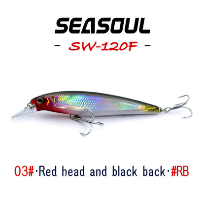 SEASOUL Series Pumping Minnow SW-120F Sea Fishing Luya Bait, Sea Perch Black Bream