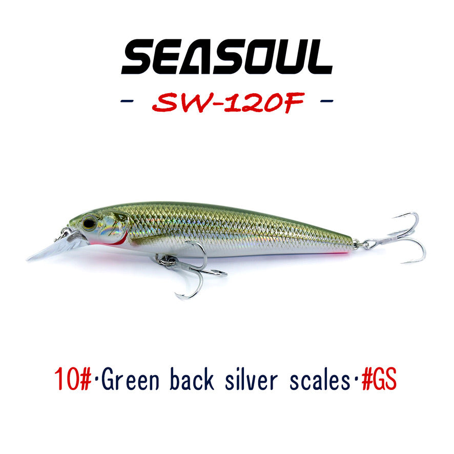 SEASOUL Series Pumping Minnow SW-120F Sea Fishing Luya Bait, Sea Perch Black Bream