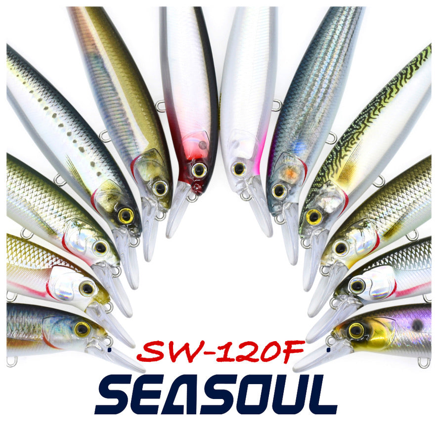 SEASOUL Series Pumping Minnow SW-120F Sea Fishing Luya Bait, Sea Perch Black Bream