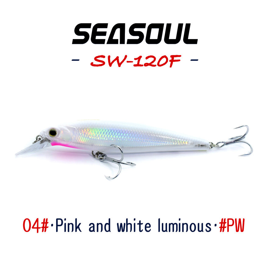 SEASOUL Series Pumping Minnow SW-120F Sea Fishing Luya Bait, Sea Perch Black Bream