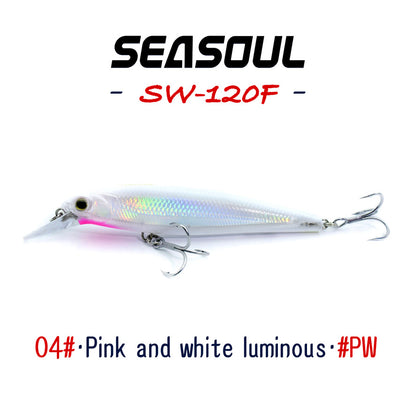 SEASOUL Series Pumping Minnow SW-120F Sea Fishing Luya Bait, Sea Perch Black Bream