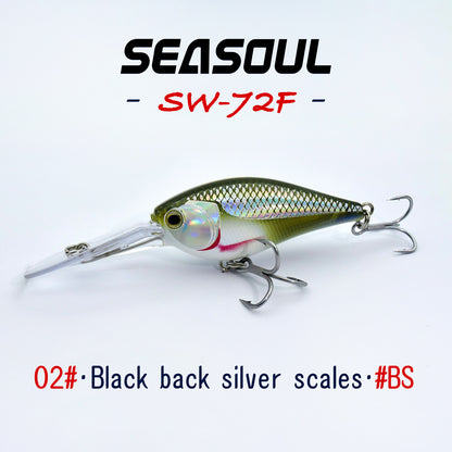 SEASOUL Series Crank bait SW-72F Sea Fishing Luya Floating Water Bait