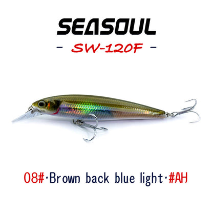 SEASOUL Series Pumping Minnow SW-120F Sea Fishing Luya Bait, Sea Perch Black Bream