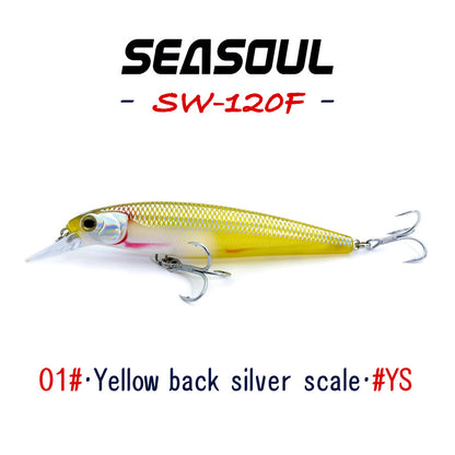 SEASOUL Series Pumping Minnow SW-120F Sea Fishing Luya Bait, Sea Perch Black Bream