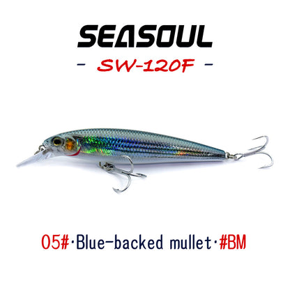 SEASOUL Series Pumping Minnow SW-120F Sea Fishing Luya Bait, Sea Perch Black Bream