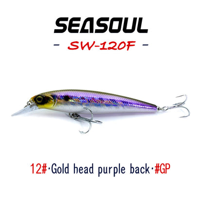 SEASOUL Series Pumping Minnow SW-120F Sea Fishing Luya Bait, Sea Perch Black Bream