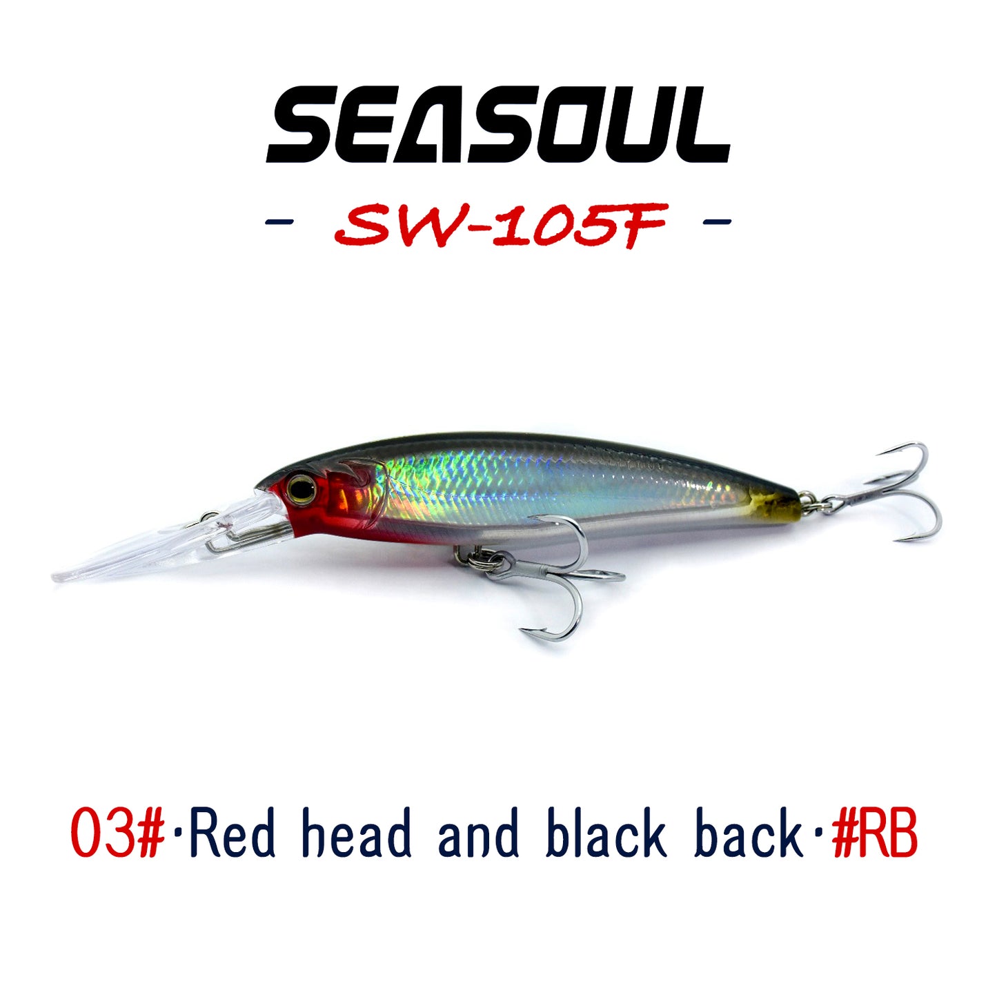 SEASOUL series long tongue plate Minnow SW-105F sea fishing Luya deep diving floating bait