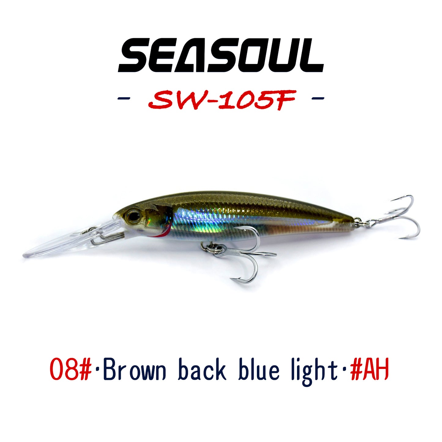 SEASOUL series long tongue plate Minnow SW-105F sea fishing Luya deep diving floating bait