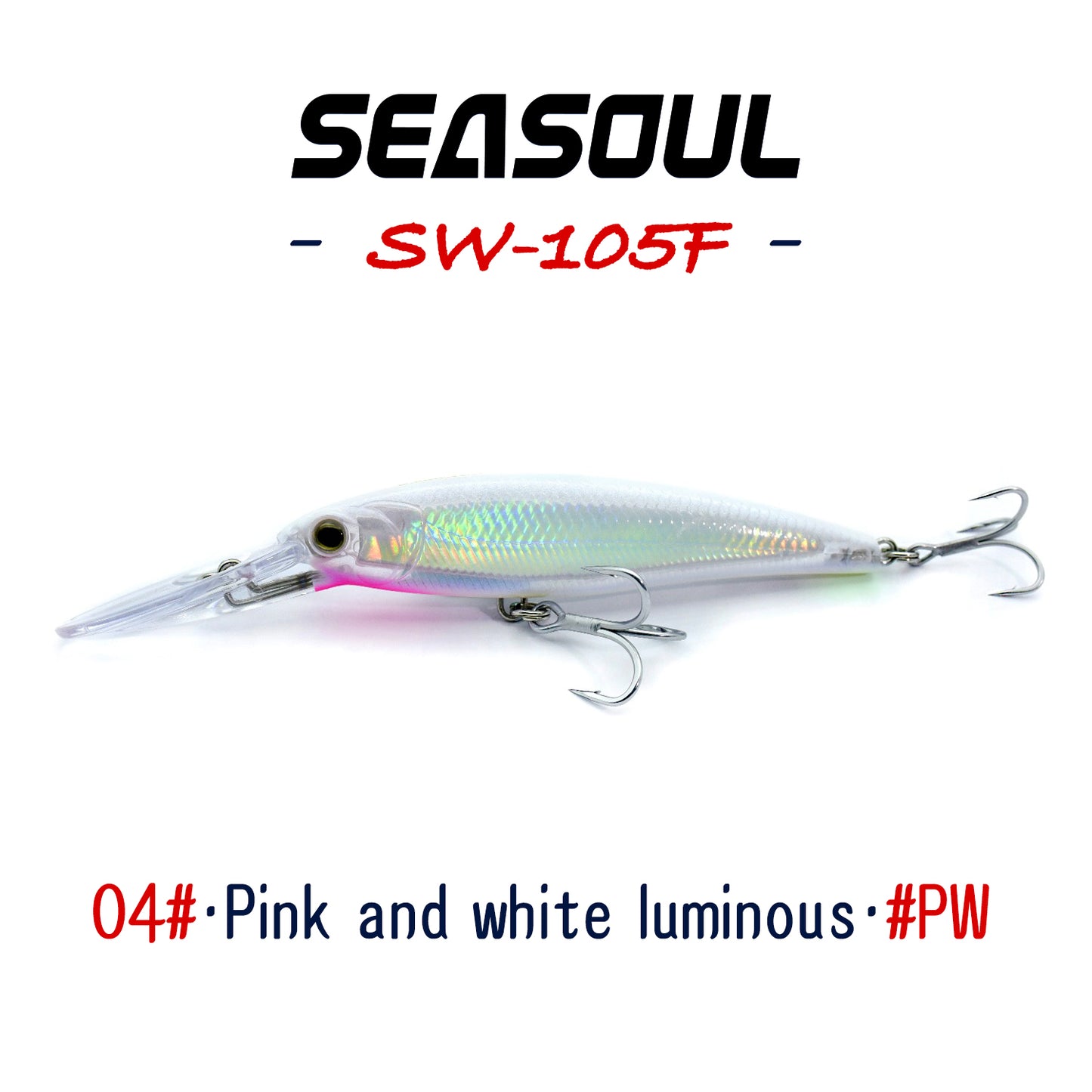 SEASOUL series long tongue plate Minnow SW-105F sea fishing Luya deep diving floating bait